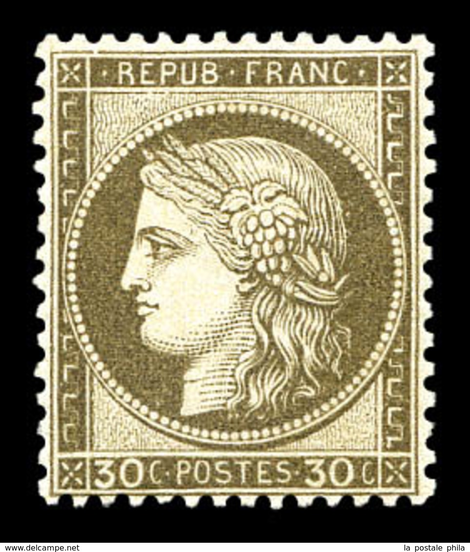** N°56a, 30c Brun Foncé, Très Bon Centrage, Fraîcheur Postale. SUP (signé/certificat)   Qualité: ** - 1871-1875 Ceres