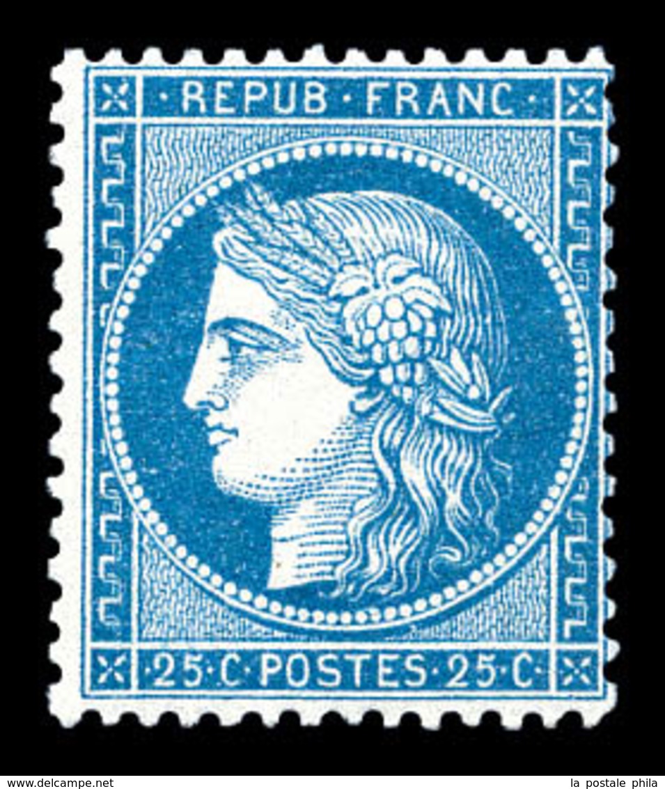 ** N°60A, 25c Bleu Type I. TTB   Qualité: ** - 1871-1875 Cérès