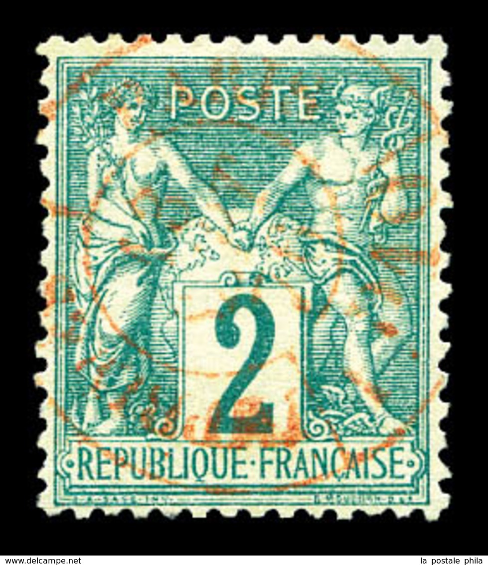 O N°62, 2c Vert Type I, Oblitération Càd Rouge Des Imprimés, Bon Centrage, SUP (certificat)   Qualité: O - 1876-1878 Sage (Type I)