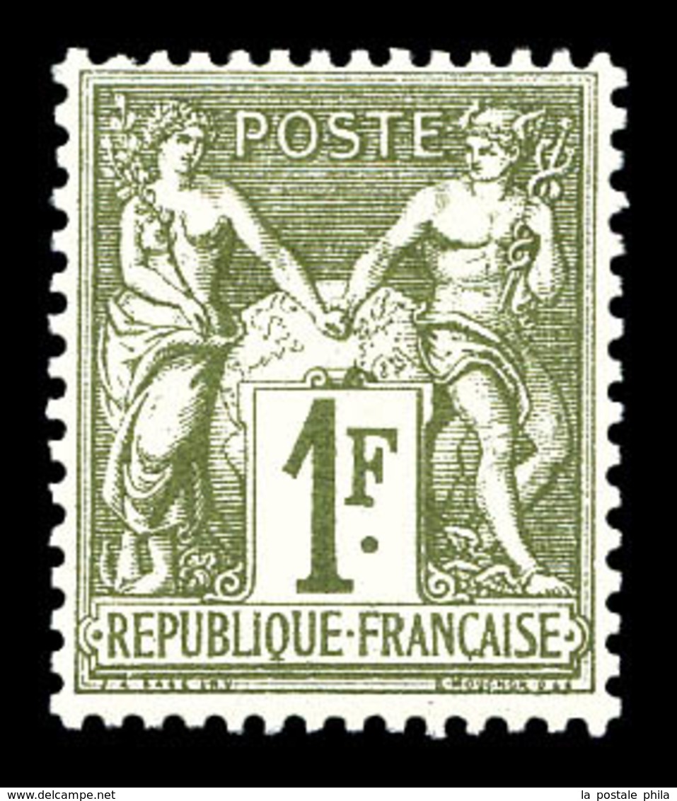 * N°72, 1 Fr Bronze Foncé, Très Frais. SUP (certificat)   Qualité: *   Cote: 1400 Euros - 1876-1878 Sage (Type I)