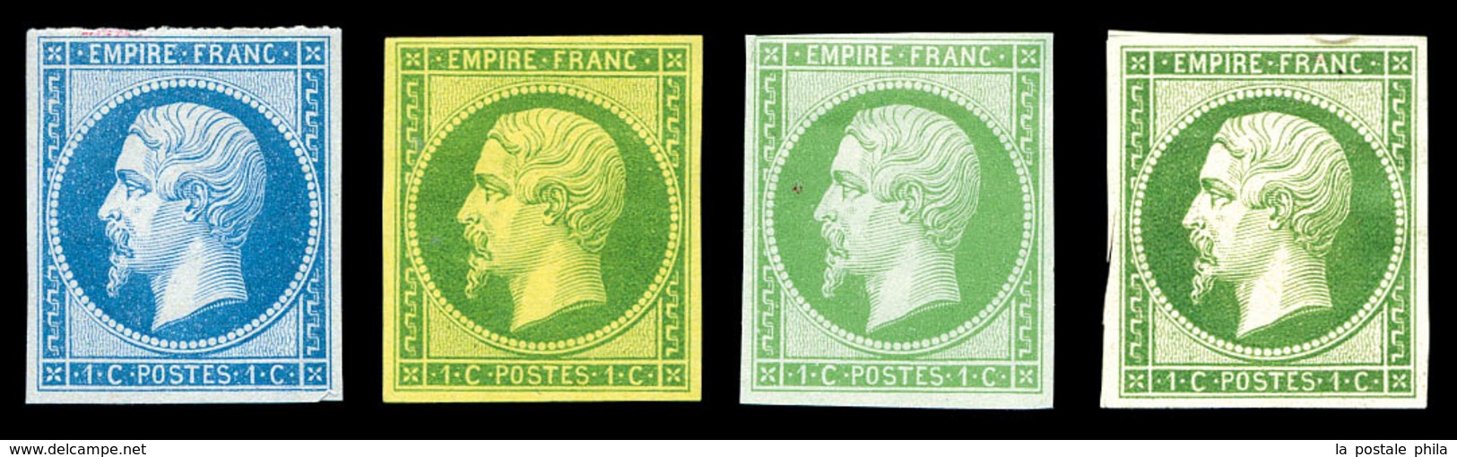 (*) 1c Empire, 3 Essais En Vert Et 1 Bleu . TB   Qualité: (*)   Cote: 1000 Euros - Autres & Non Classés