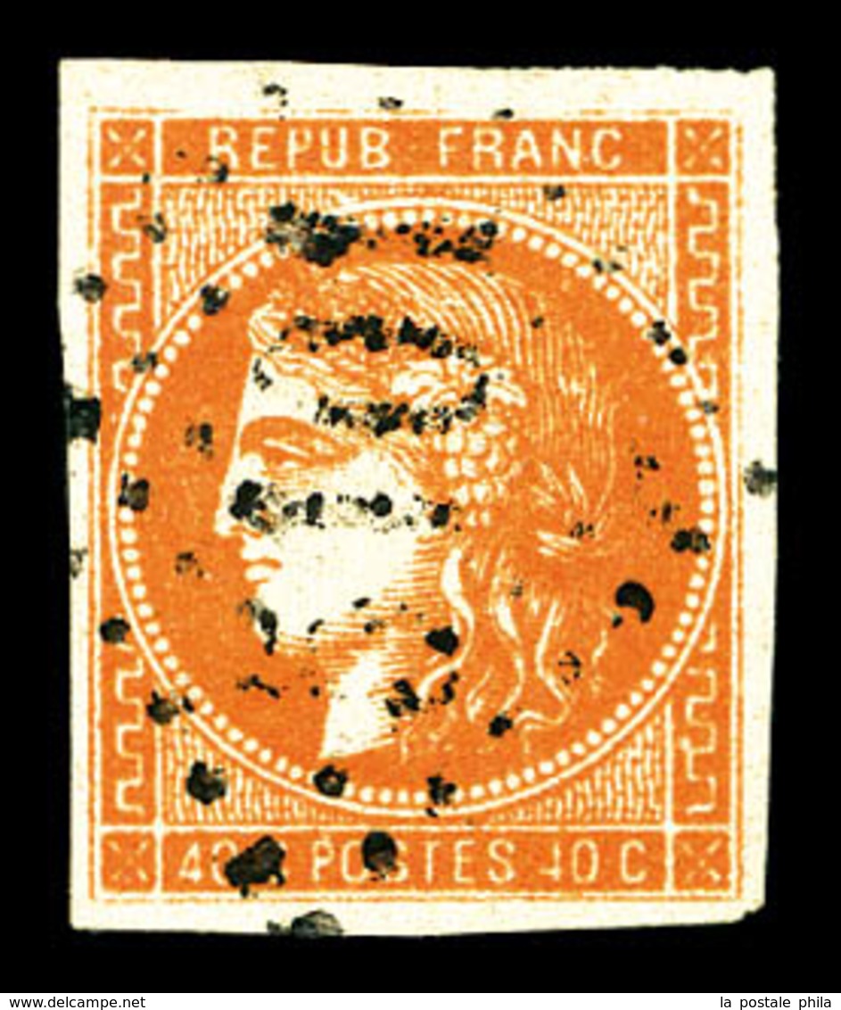 O Tripoli, N°48, 40c Bordeaux Obl GC '5101'. TB (signé Brun)   Qualité: O   Cote: 220 Euros - 1849-1876: Classic Period