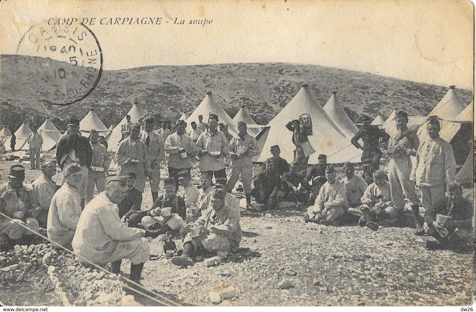Camp De Carpiagne (Bouches-du-Rhône) - La Soupe, Près Des Tentes - Guende Phot. Marseille - Casernes