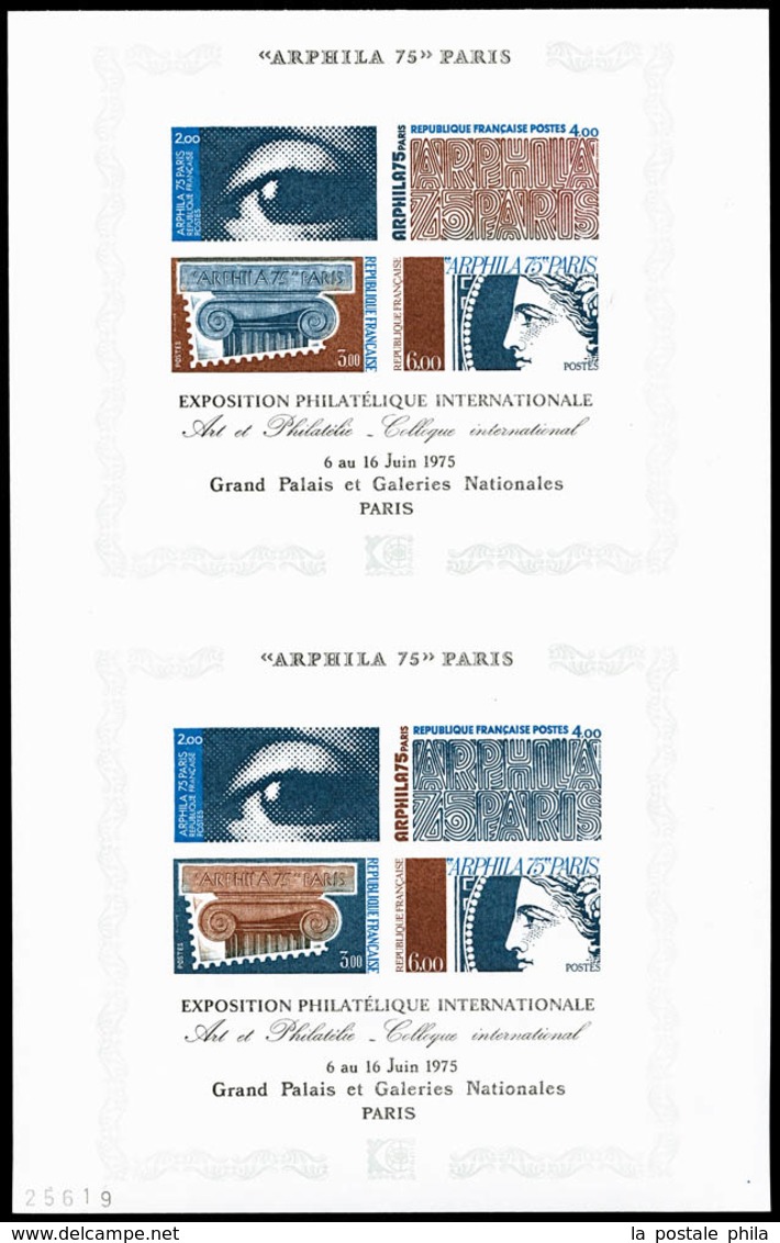 ** N°7, ARPHILA: Collection Composée De 12 Feuilles Complètes De 2 ESSAIS DE COULEUR (soit 24 Blocs), RARISSIME Et SUPER - Neufs