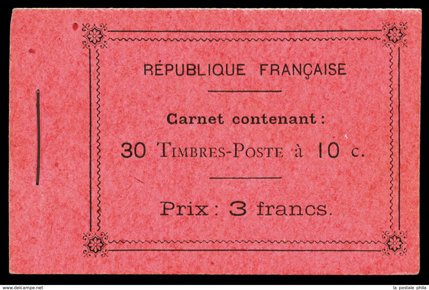 ** N°138C8, Semeuse 10c Rouge, 5 Feuillets De 6 Timbres Sur Papier Melangés (X Et Normal), RARE Et SUPERBE (certificat)  - Altri & Non Classificati