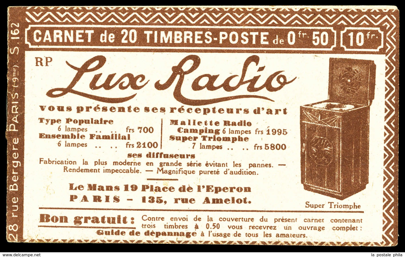 ** N°257C5, Série 162 RPB, LUX RADIO Et EU, TTB   Qualité: ** - Autres & Non Classés