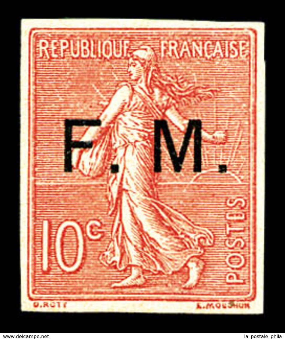 ** N°4b, 10c Semeuse Non Dentelé. TTB (signé Brun)   Qualité: **   Cote: 300 Euros - Military Postage Stamps