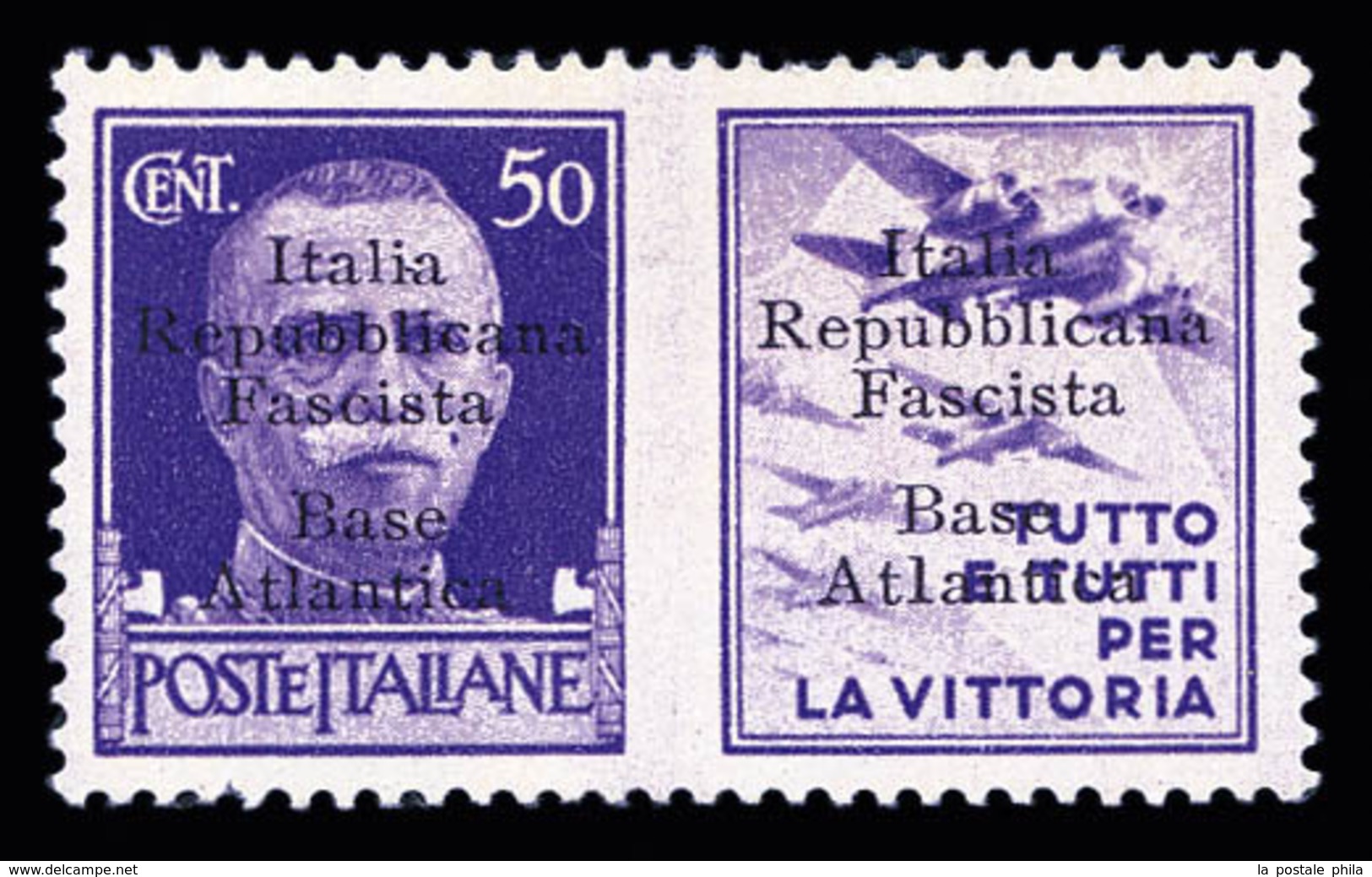 ** N°11B, (N° Maury), Timbre De Propagande 50c Violet Avec Vignette 'Aviation'. SUPERBE. R.R.R (signé Scheller/Diena/cer - Francobolli Di Guerra