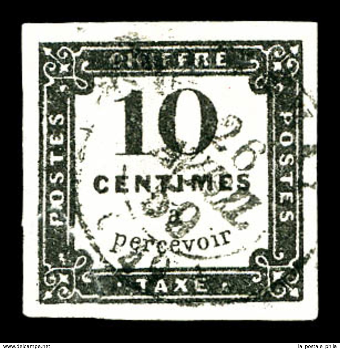 O N°1, 10c Lithographié Obl Càd, Belles Marges. TTB   Qualité: O   Cote: 350 Euros - 1859-1959 Mint/hinged