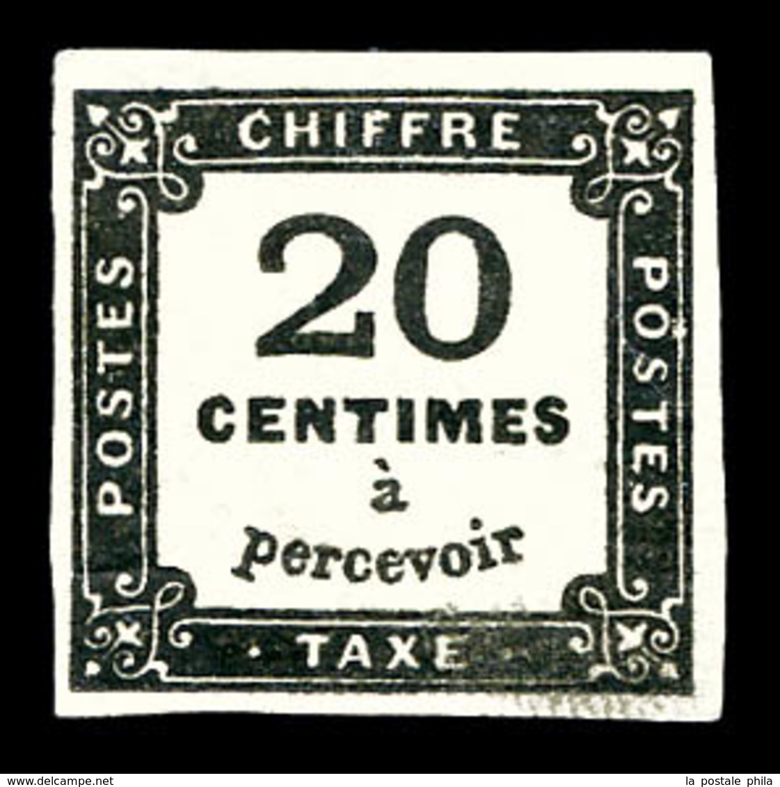 * N°9A, Non émis, 20c Noir, Très Jolie Pièce. TRES RARE. SUP (certificats)   Qualité: *   Cote: 10000 Euros - 1859-1959 Nuovi