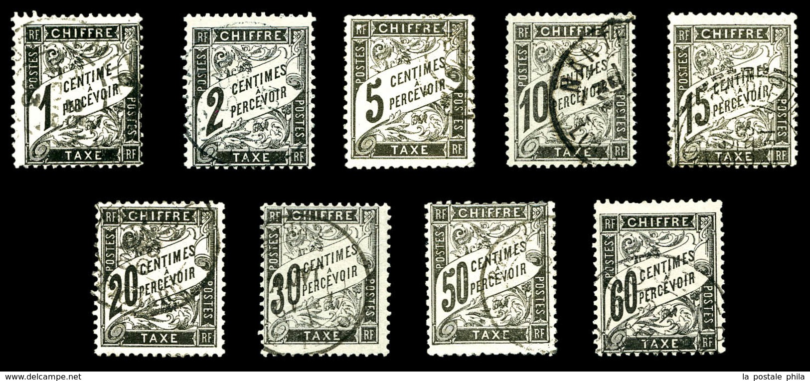 O N°10, 11, 14 à 18, 20 Et 21, Les 9 Valeurs TB (certificat)   Qualité: O   Cote: 539 Euros - 1859-1959 Mint/hinged