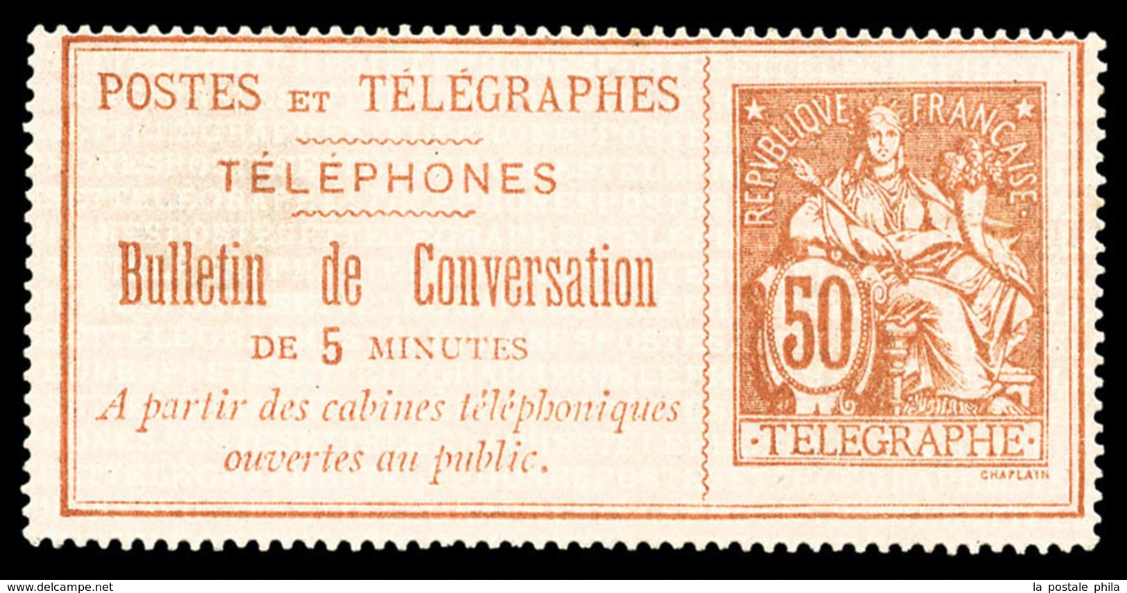 (*) N°9, 50c Rouge Sur Rose, TTB   Qualité: (*)   Cote: 200 Euros - Telegrafi E Telefoni