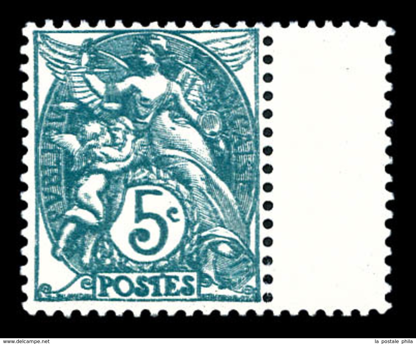 ** N°111, 5c Blanc, Impression Double Bdf. SUP (signé Calves/certificat)   Qualité: **   Cote: 525 Euros - Unused Stamps