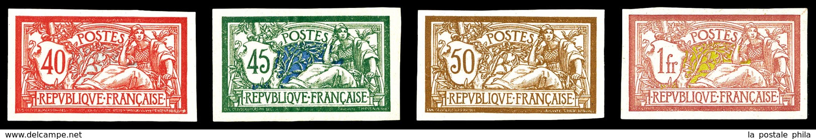 (*) Merson N°119, 120, 121 Et 143, Les Quatre Valeurs Non Dentelées. TTB (certificat)   Qualité: (*)   Cote: 1175 Euros - Unused Stamps