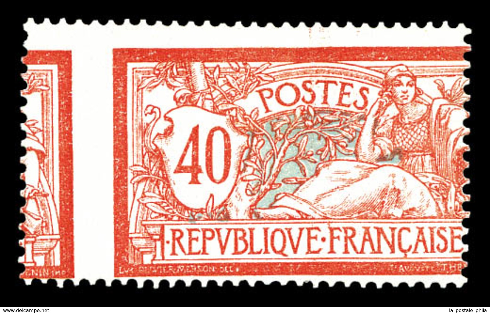 * N°119, 40c Merson, Piquage à Cheval. TTB   Qualité: * - Unused Stamps