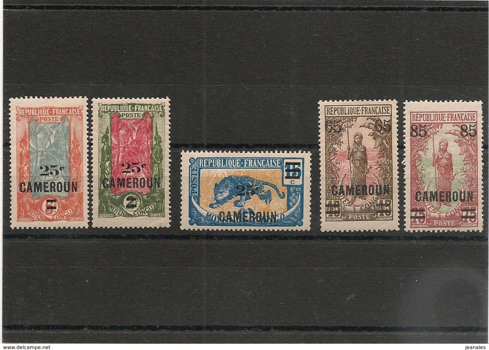 CAMEROUN Années: 1924/25  N°Y/T : 101/105* - Unused Stamps