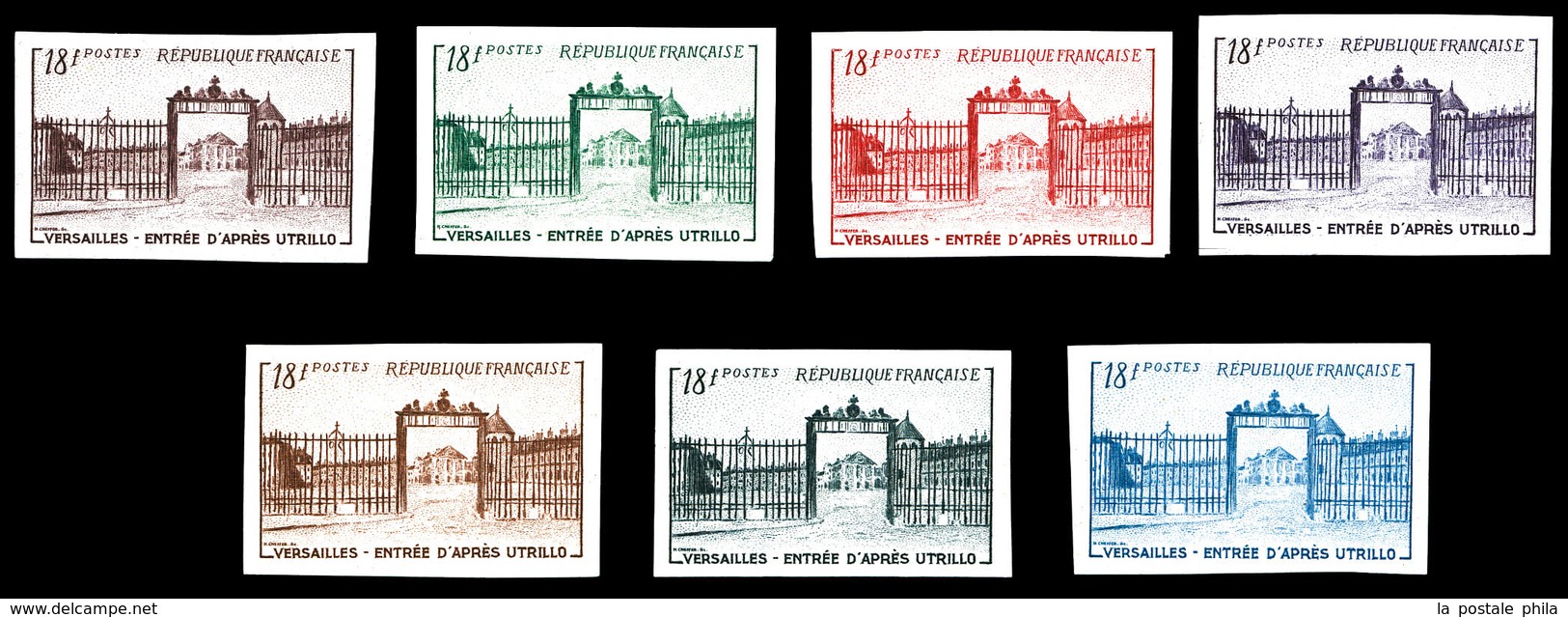 ** N°988, 18f Versailles, 7 Exemplaires De Couleurs Différentes. TB   Qualité: **   Cote: 525 Euros - Other & Unclassified