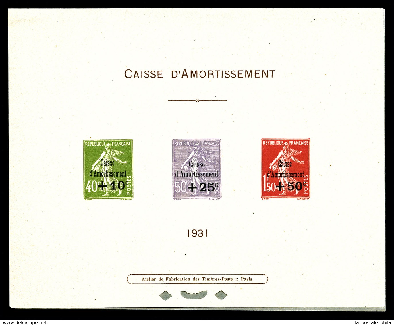 (*) N°275/77, Série Caisse D'amortissement En épreuve Collective, SUP (certificat)   Qualité: (*)   Cote: 1200 Euros - Luxury Proofs