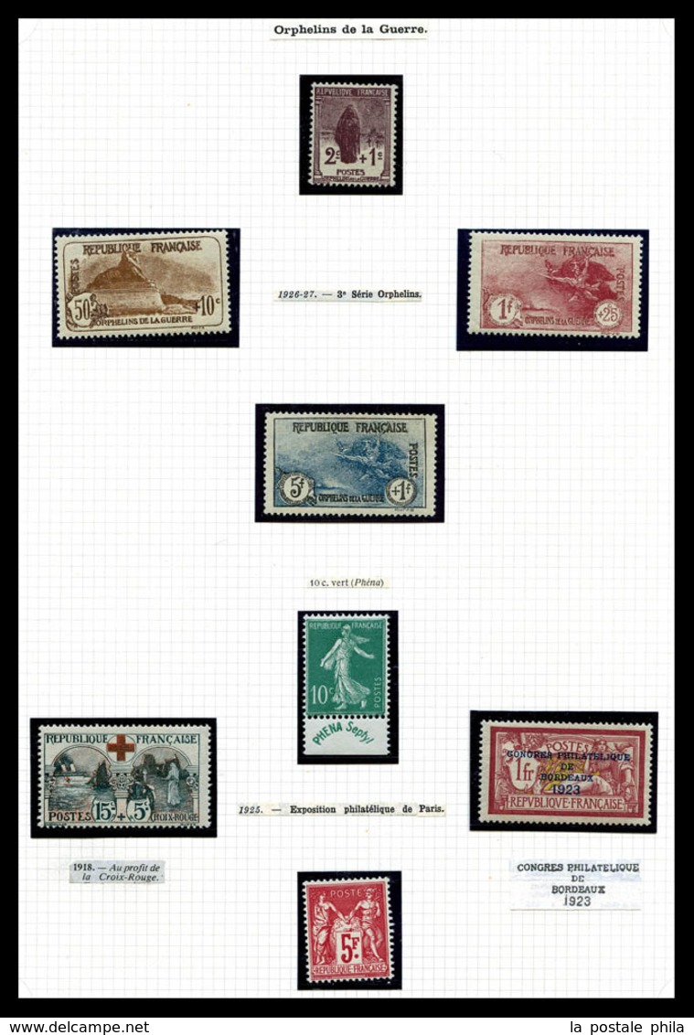 N 1849/1959, collection en 2 volumes de timbres principalement neufs */** avec bonnes valeurs dont Yv 127, 128, 133, 154