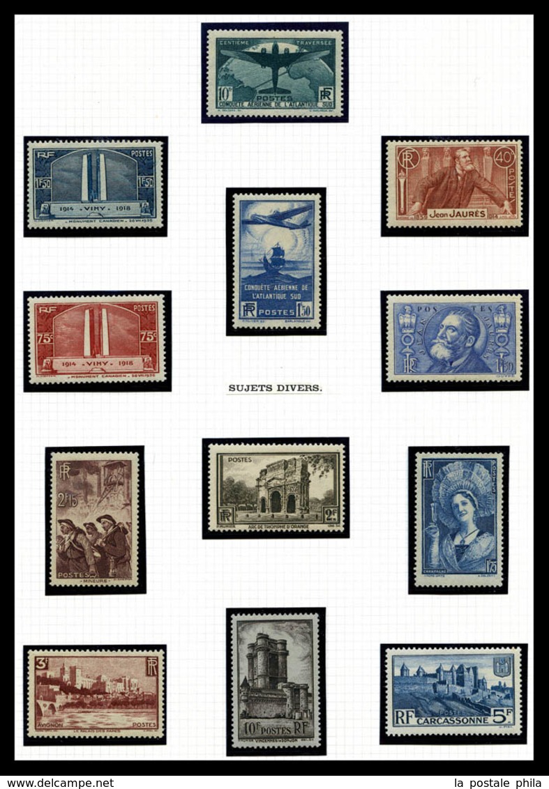 N 1849/1959, collection en 2 volumes de timbres principalement neufs */** avec bonnes valeurs dont Yv 127, 128, 133, 154