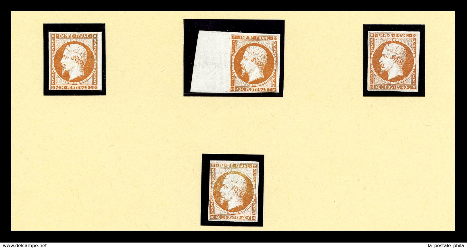 1854/1852, EMPIRE NON DENTELES: Très Belle Collection De Timbres (neufs Et Oblitérés) Et Lettres, Par Multiple. De Nombr - Collezioni