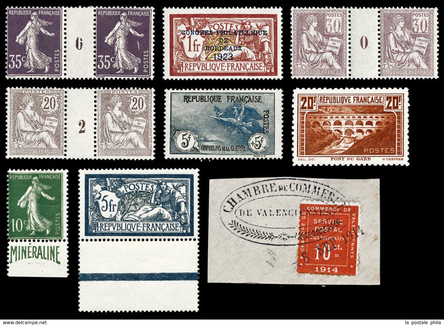 1900/1969, Collection Neuve Sur Pages En Trois Volumes, Qq Obl, Quasi Complète Dont Yv. 155, 182, 188A, 262B, Mersons, C - Collections