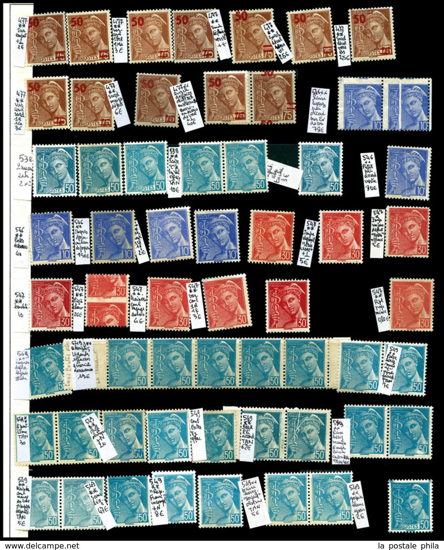 N 1939/1947, IRIS, Coq Et Marianne D'Alger, MERCURE, Chaines Brisées Et Cérès De Mazelin: Bel Ensemble De Variétés Neufs - Collections