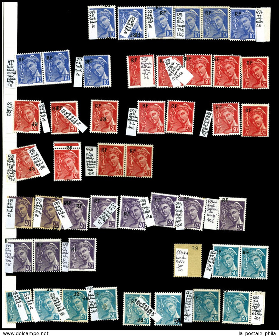 N 1939/1947, IRIS, Coq Et Marianne D'Alger, MERCURE, Chaines Brisées Et Cérès De Mazelin: Bel Ensemble De Variétés Neufs - Collections