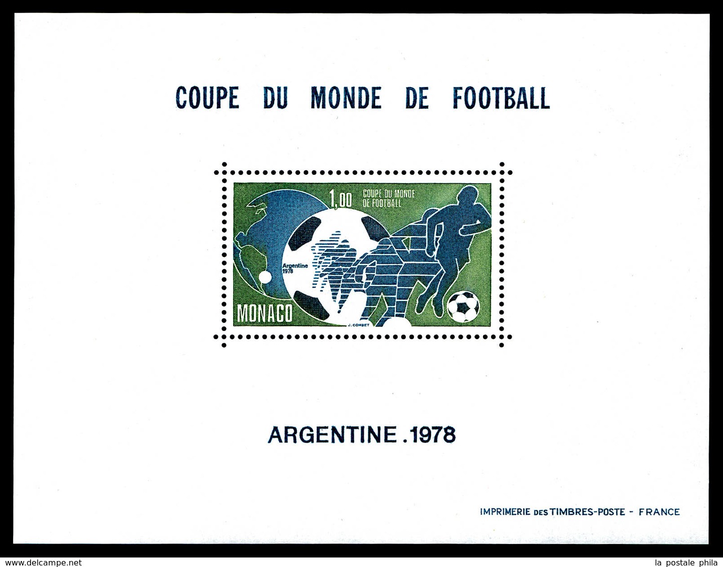 ** MONACO, Blocs Spéciaux, N°10, Coupe Du Monde De Football. TB   Qualité: **   Cote: 575 Euros - Blocks & Kleinbögen