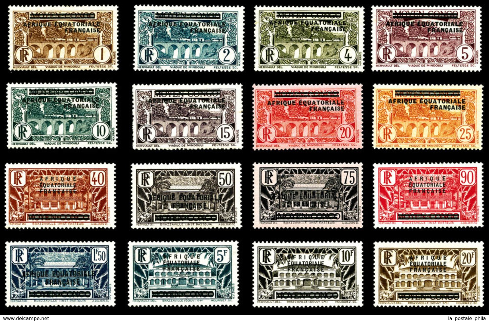 * AFRIQUE EQUATORIALE, N°1/16, Série Complète Surchargée De 1936. TB   Qualité: *   Cote: 200 Euros - Unused Stamps