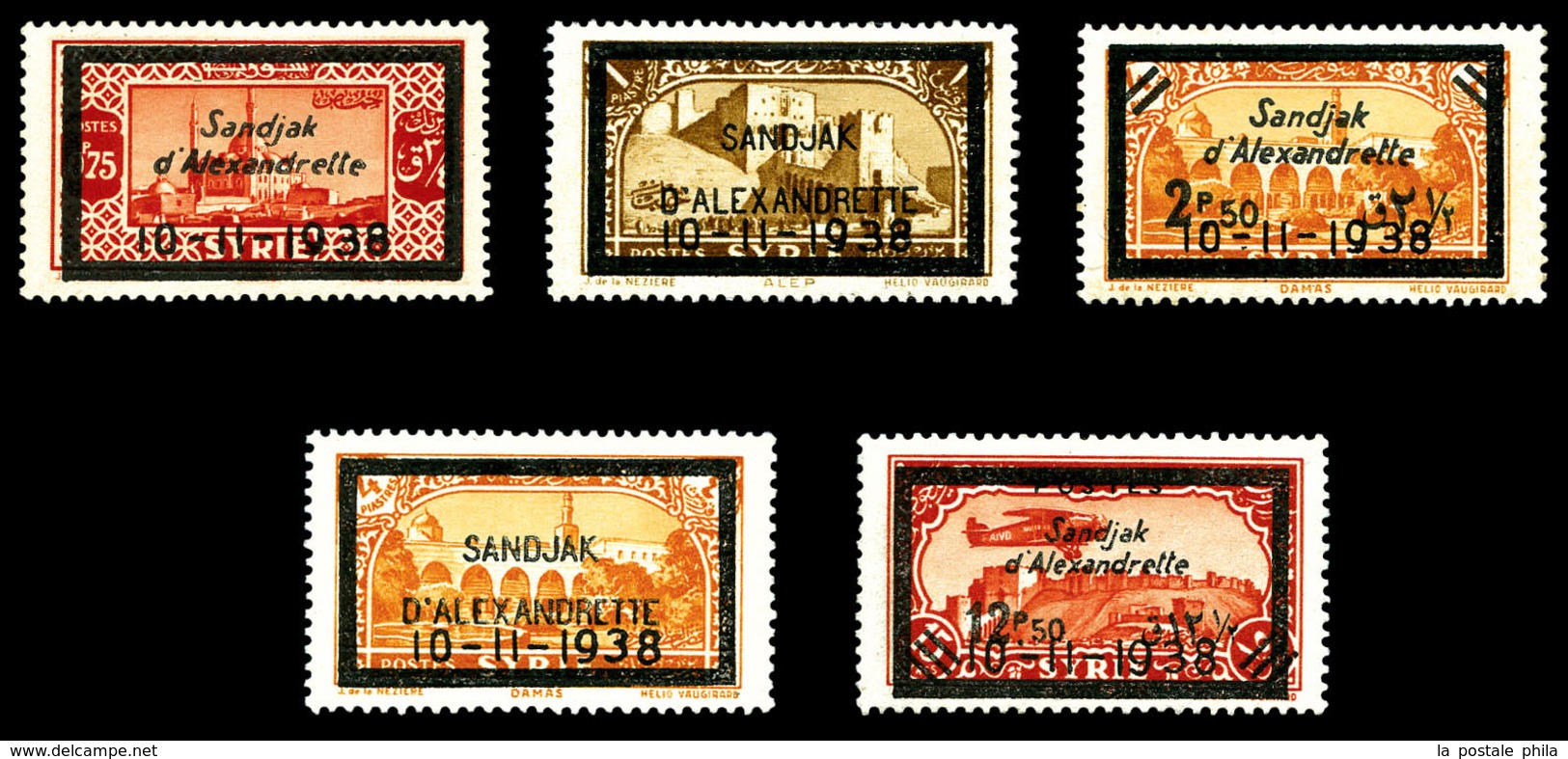 * ALEXANDRETTE, N°13/17, Série Atatürk De 1938. TB   Qualité: *   Cote: 235 Euros - Unused Stamps