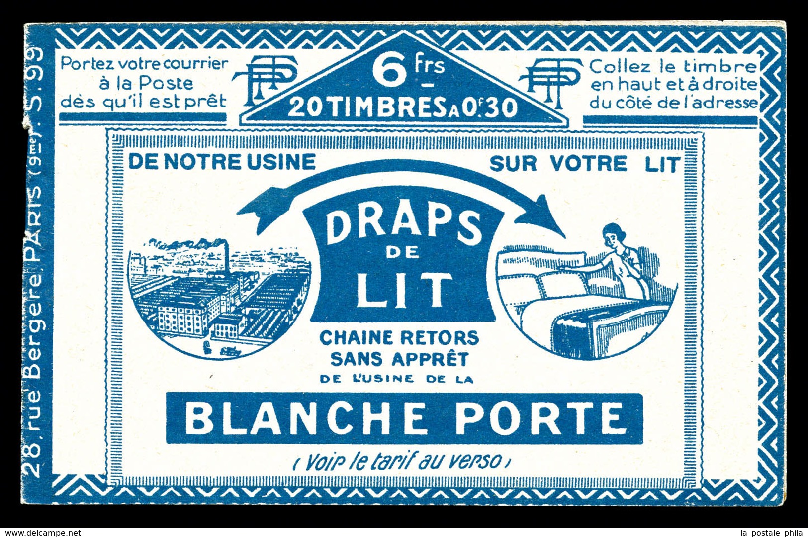 ** ALGERIE, Carnets, N°6, Série 99, BLANCHEPORTE Et OXYMENTHOL (intérieur BLANCHEPORTE Et OXYMENTHOL). TB   Qualité: **  - Nuovi