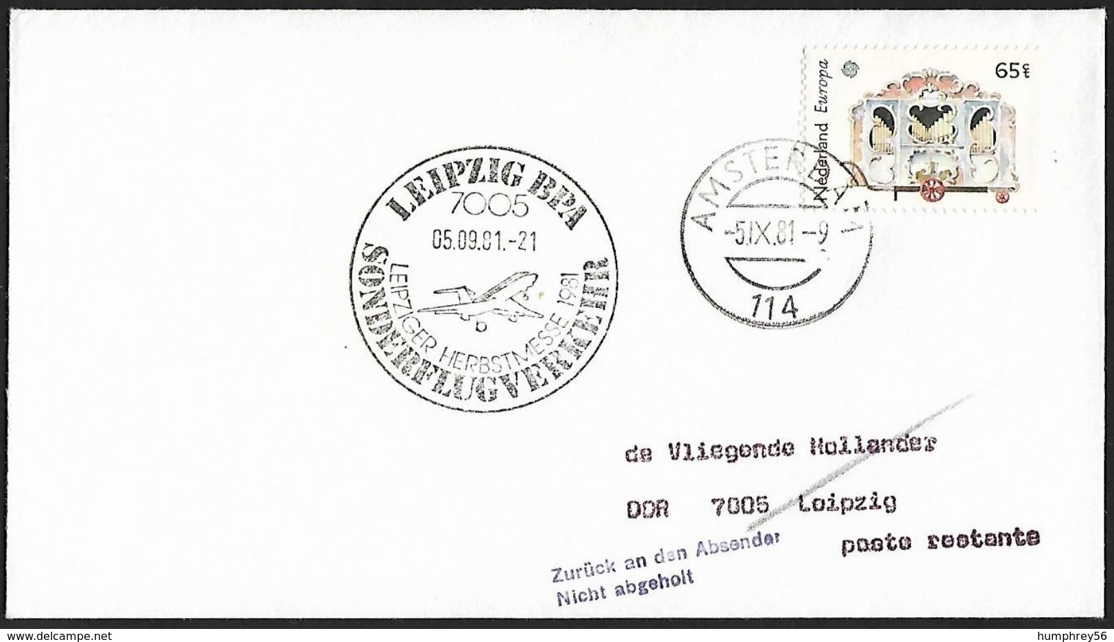 1981 - NEDERLAND - Cover + SG 1363 + AMSTERDAM - Lettres & Documents