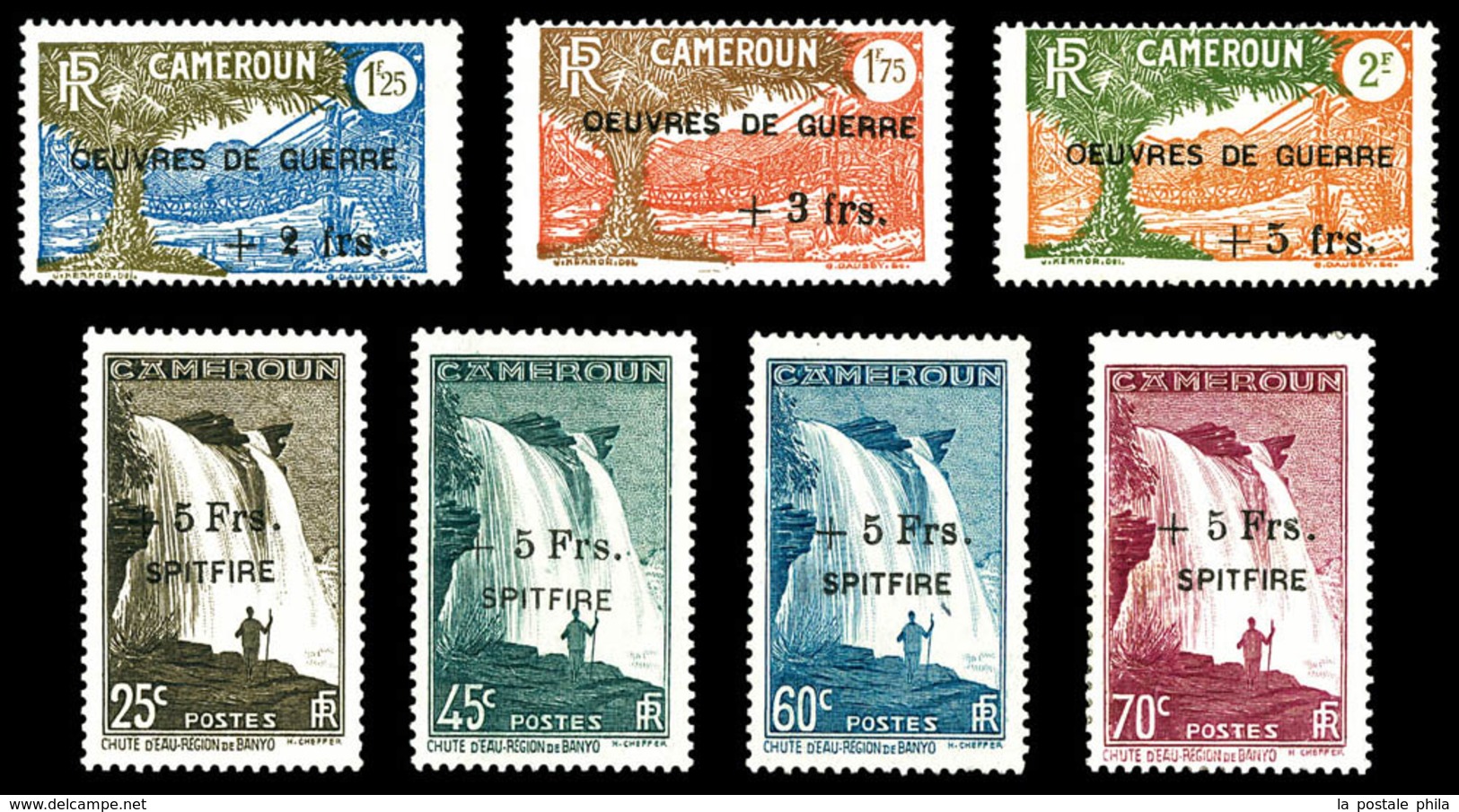 * CAMEROUN, N°233/239, Série De 1940 Oeuvres De Guerre/Spitfire. TB   Qualité: *   Cote: 639 Euros - Nuovi