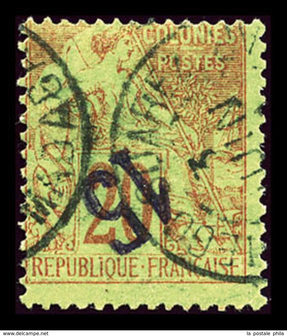 O DIEGO SUAREZ, N°4a, 15 Sur 20c: Surcharge Renversée, TB (certificat)   Qualité: O   Cote: 400 Euros - Unused Stamps