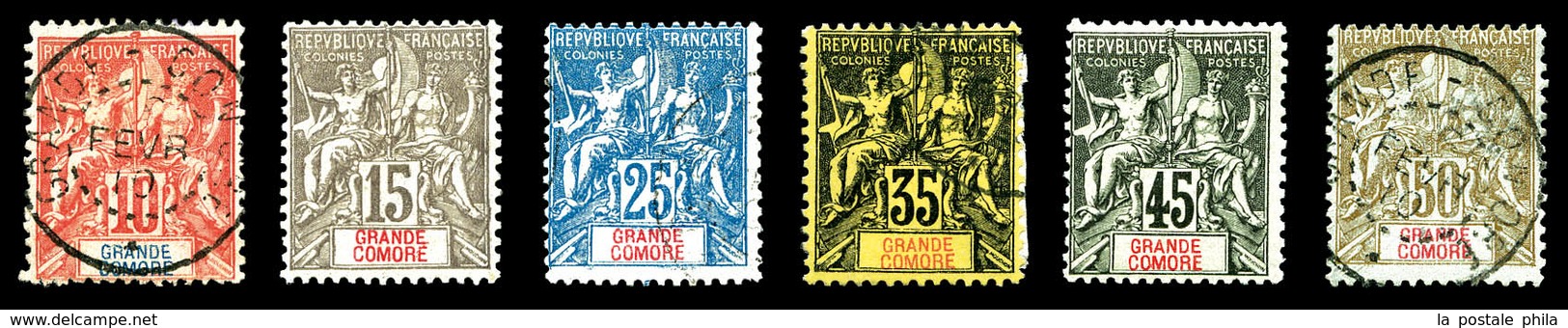 O GRANDE COMORE, N°14/19, Série De1900 (16 Et 18 Neufs*). TB   Qualité: O   Cote: 200 Euros - Unused Stamps