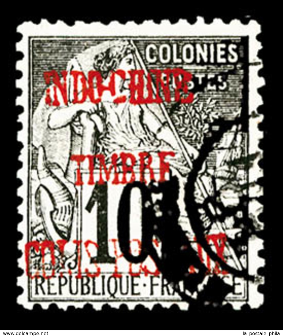 O INDOCHINE, Colis Postaux, N°2, 10c Noir Sur Lilas Surcharge Vermillon, TB (signé Calves/certificat)   Qualité: O   Cot - Neufs