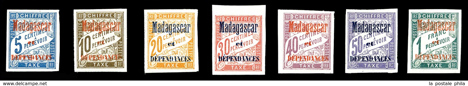 * MADAGASCAR, Taxe, N°1/7, Série Complète De 7 Valeurs. TB   Qualité: *   Cote: 280 Euros - Used Stamps