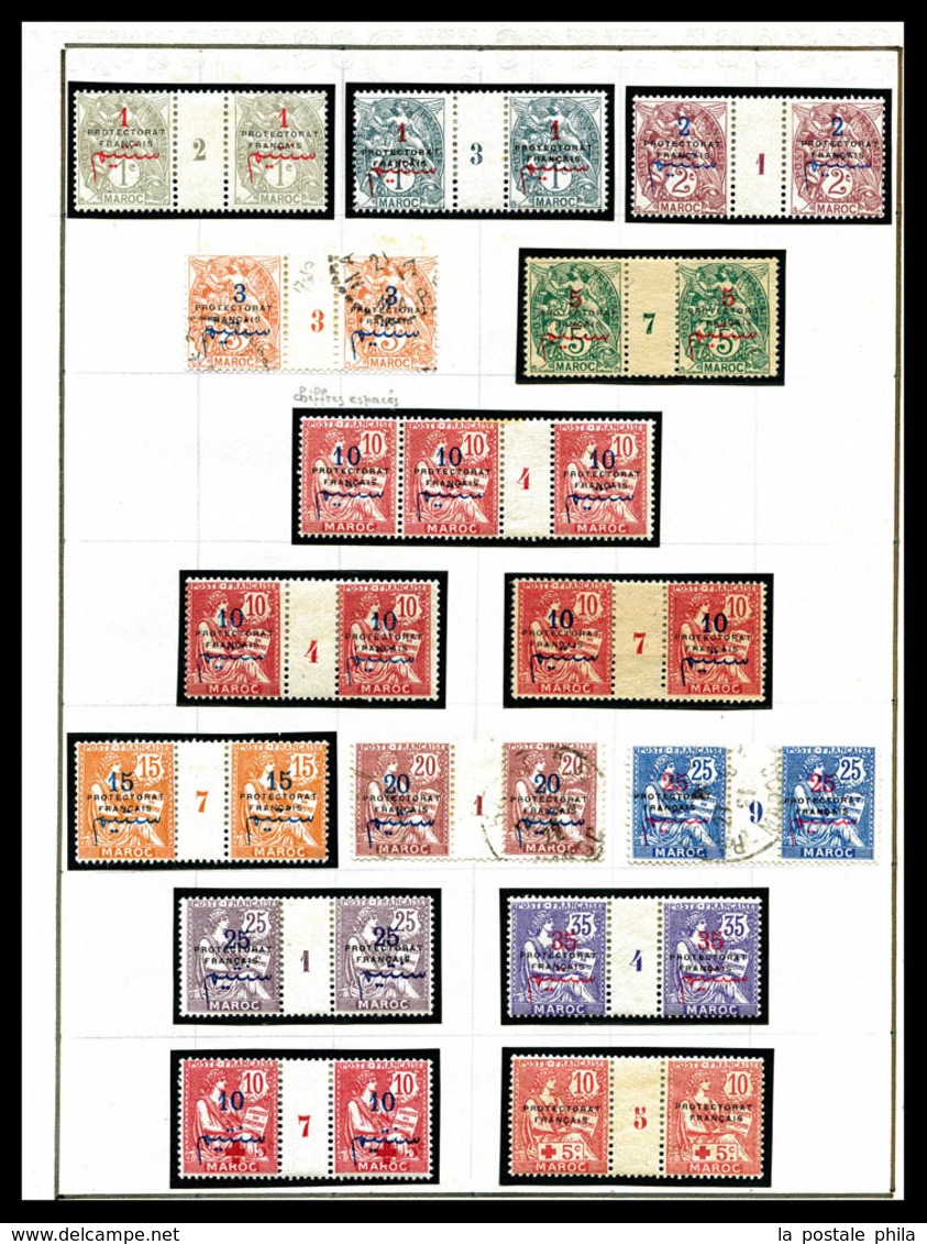 MAROC BUREAUX Français, Lots Et Collections, 1891/1955, Poste, PA, Millesimes, Txe, Colis: Collection De Timbres Neufs E - Gebraucht
