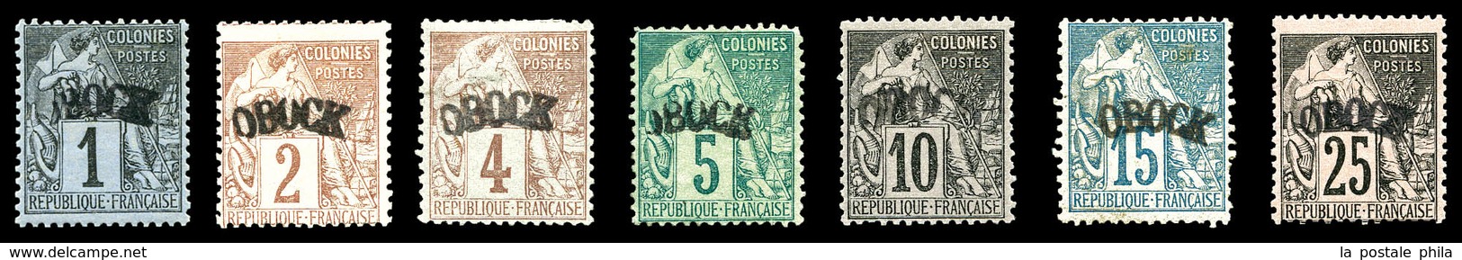 * OBOCK, N°1/7, Les 7 Valeurs B/ TB   Qualité: *   Cote: 990 Euros - Used Stamps