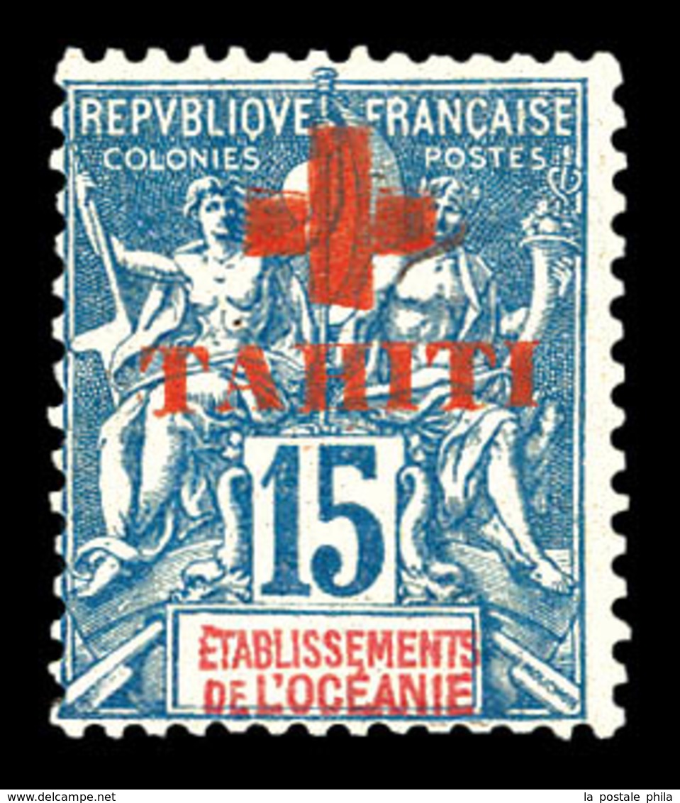 ** TAHITI, N°34, 15c Bleu, Fraîcheur Postale. SUP (signé Margues/certificat)   Qualité: **   Cote: 600 Euros - Usati