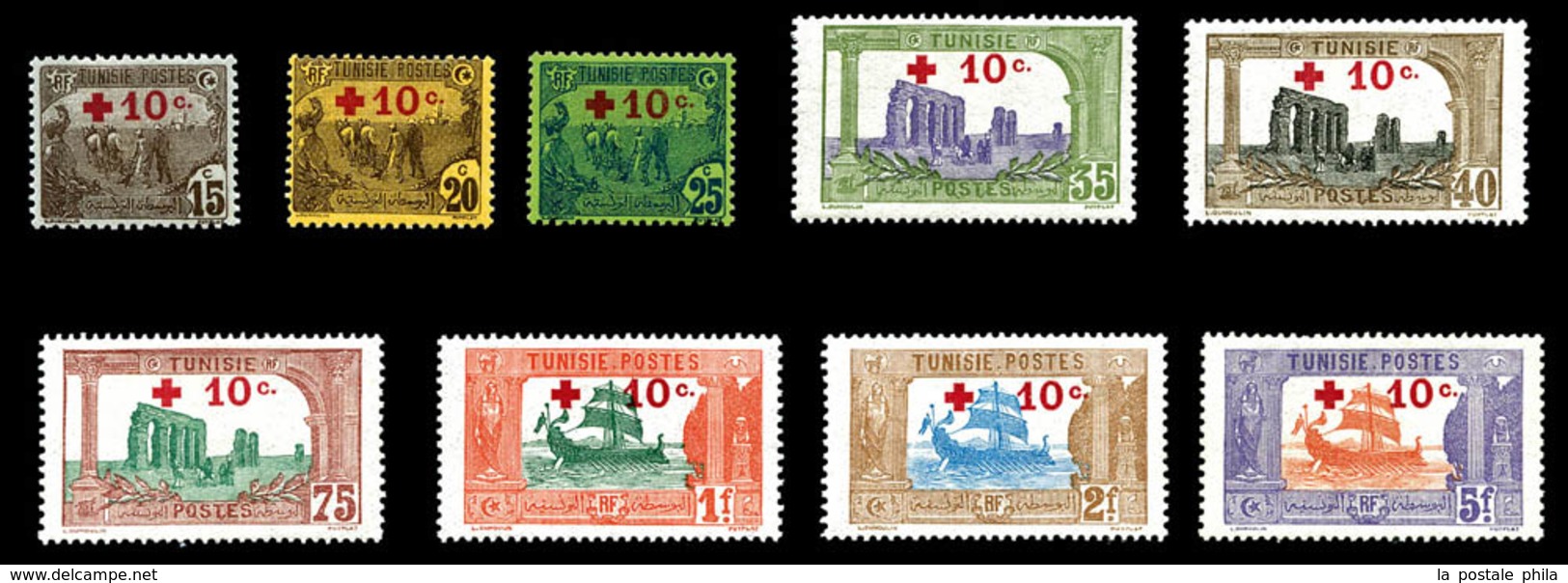 * TUNISIE, N°50/58, Au Profit Ds Prisonniers De Guerre, Série De 1916. TB   Qualité: *   Cote: 300 Euros - Unused Stamps