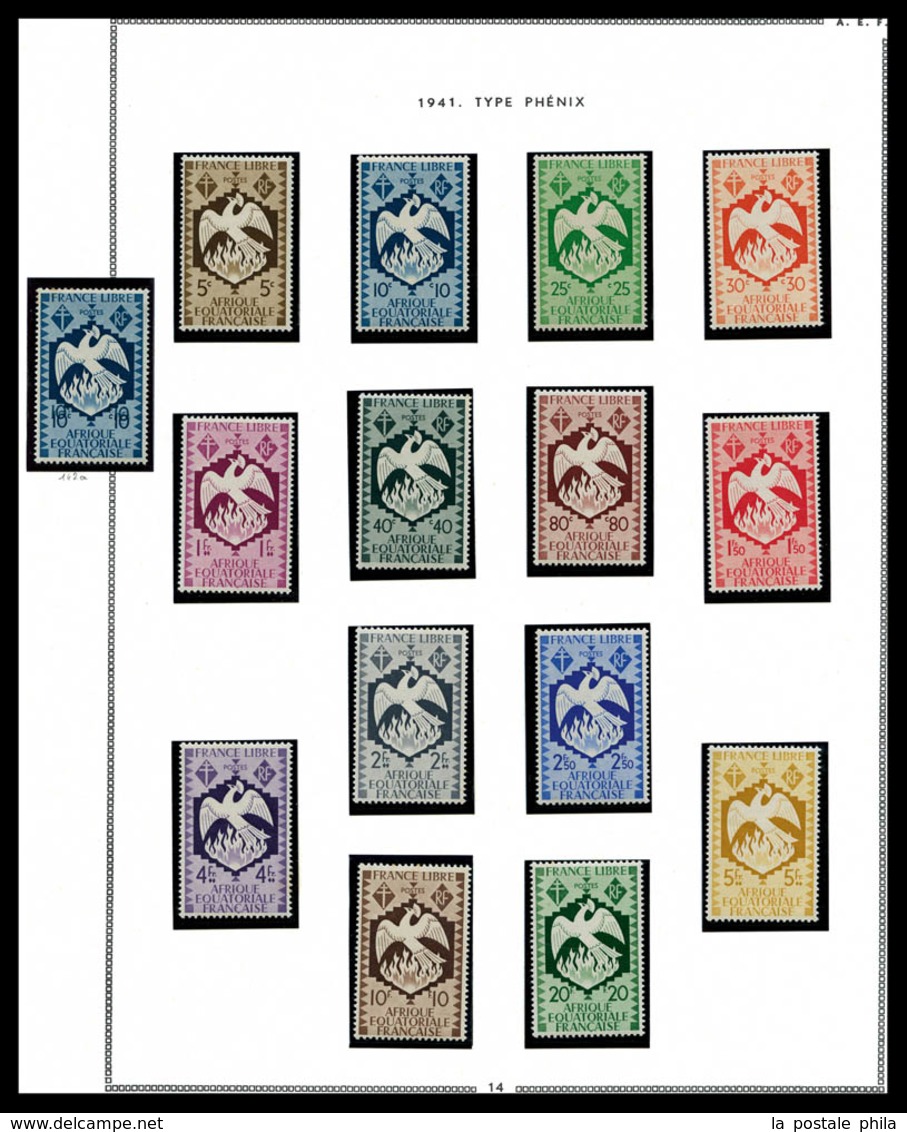 N COLONIES FRANCAISES, AEF Et AEF, Collection De Timbres Neufs */** Montée Sur Pages D'album MOC. TB   Qualité: N   Cote - Collections