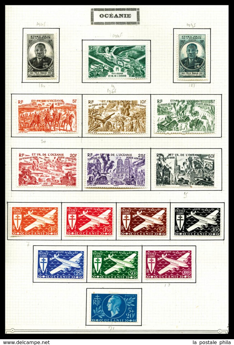 N COLONIES FRANCAISES, Collection En 1 Volume Essentiellement Neufs Comprenant: OBOCK, OCEANIE, OUBANGUI, PACKOI, POLYNE - Collezioni