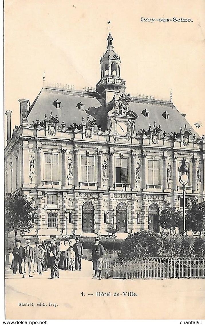 CARTE POSTALE 94 IVRY SUR SEINE HOTEL DE VILLE VOYAGEE - Ivry Sur Seine