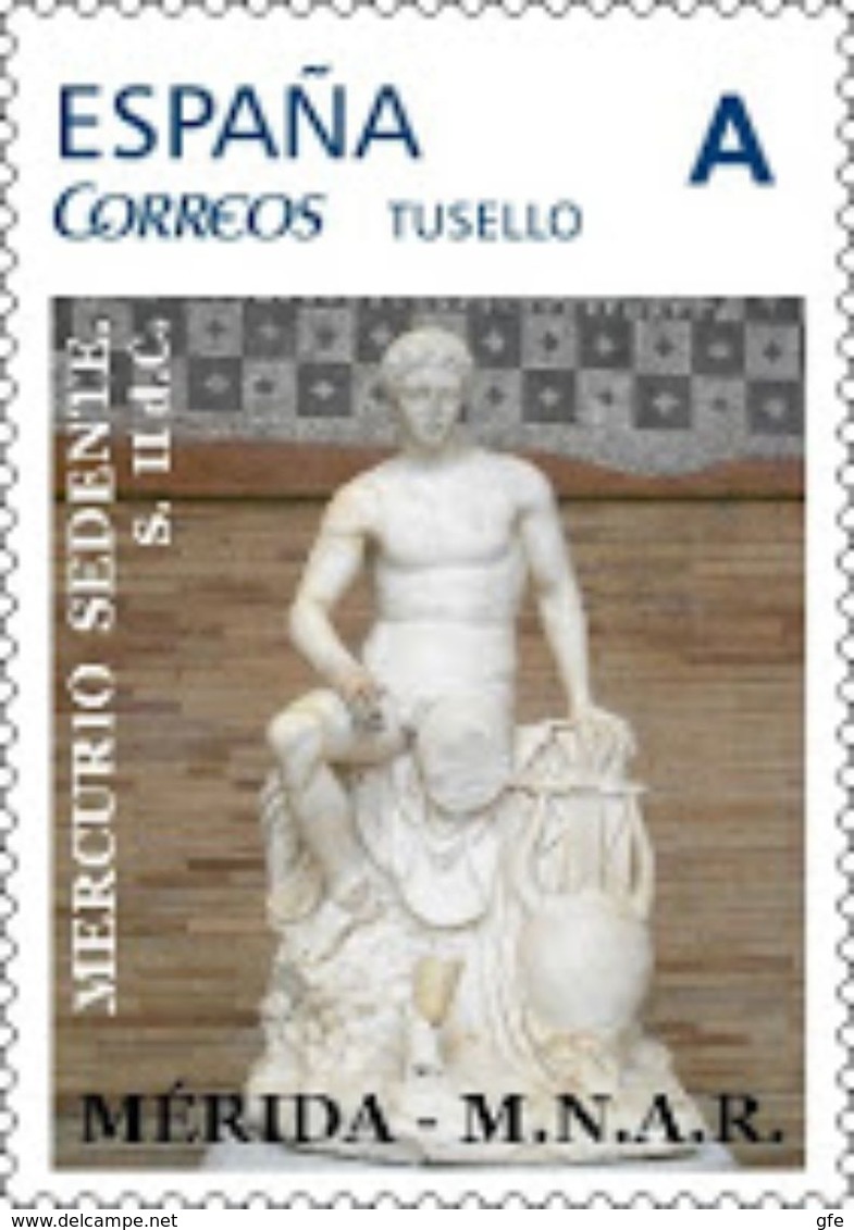 Spain 2015– España “Tu Sello”. Sello Personalizado “Mercurio Sedente” Del MNAR De Mérida - Arqueología