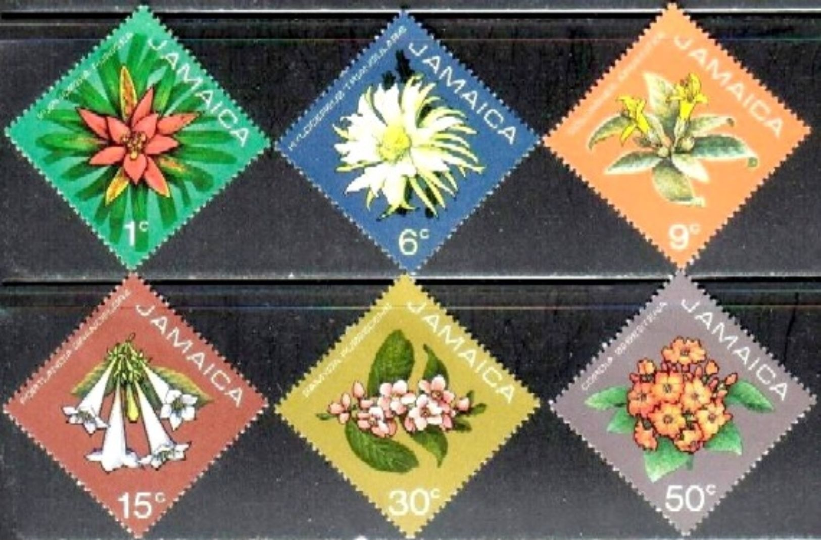6 Different Flowers, Jamaica Stamp SC#369-374 Mint Set - Jamaique (1962-...)