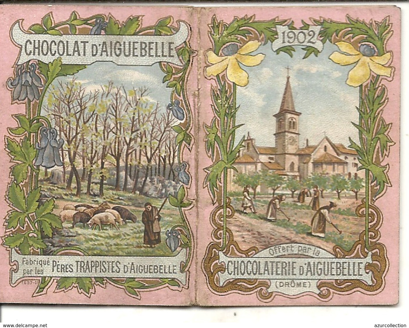 CHOCOLAT D'AIGUEBELLE . MINI CARNET PUB + CALENDRIER 1902 - Kleinformat : 1901-20