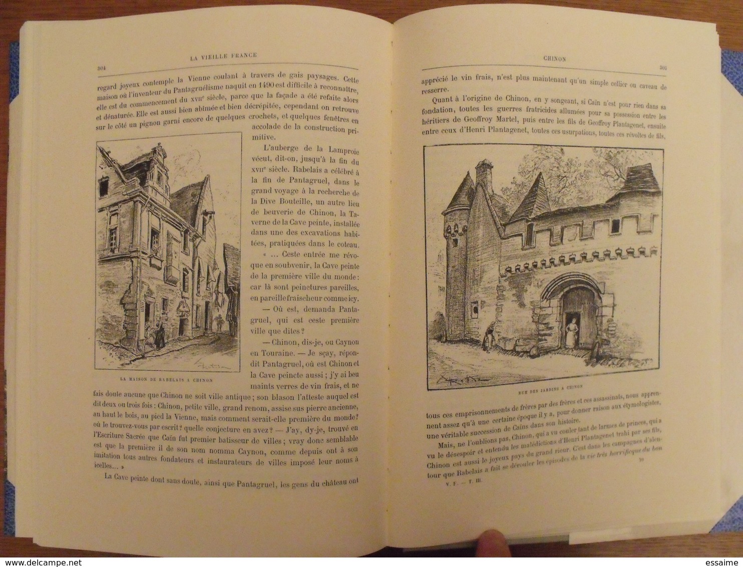 Touraine et les bords de la Loire. par Robida.  La vieille France. 1992. superbes dessins