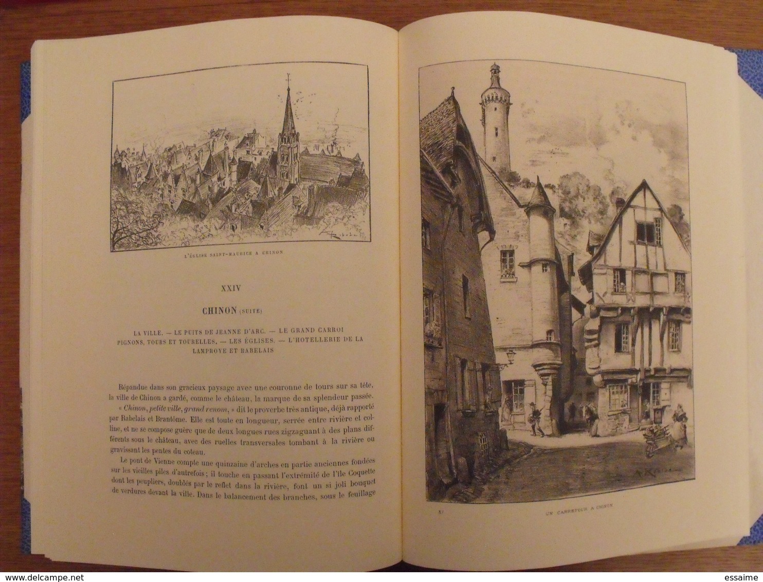 Touraine et les bords de la Loire. par Robida.  La vieille France. 1992. superbes dessins